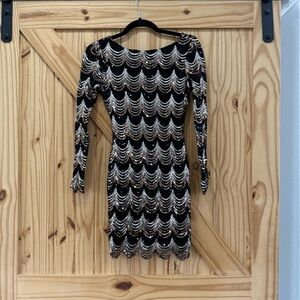 XS Charlotte Russe black and gold dress